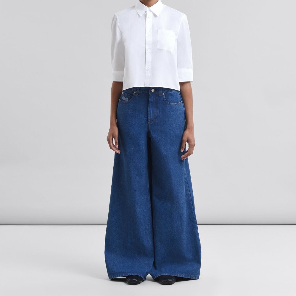 BNWT AW24 MARNI BLEACHED COATED WIDE LEG DENIM JEANS 46 & 48